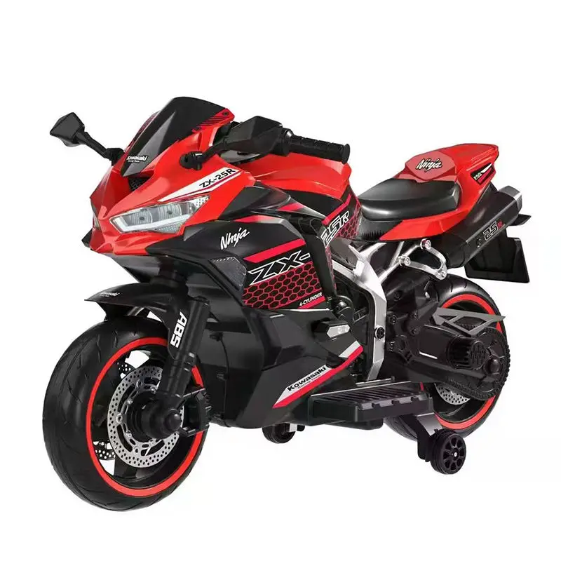 Factory Big Size 12v Electric Motorcycle Kids Ride on Car With Cool Lights Electric Motorcycle for Children — image 3