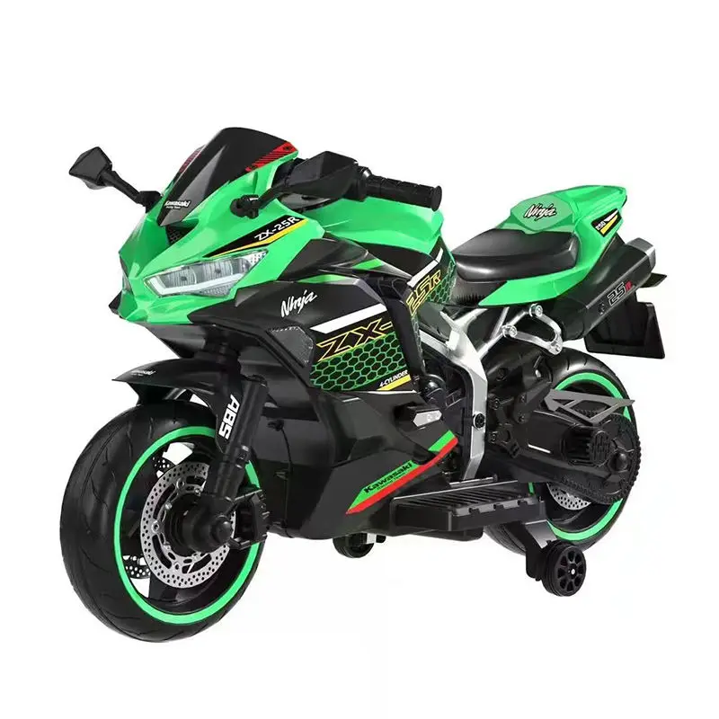 Factory Big Size 12v Electric Motorcycle Kids Ride on Car With Cool Lights Electric Motorcycle for Children — image 4