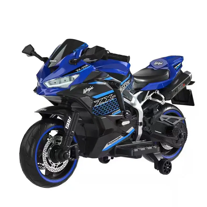 Factory Big Size 12v Electric Motorcycle Kids Ride on Car With Cool Lights Electric Motorcycle for Children — image 5