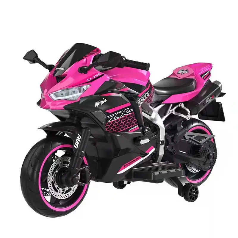 Factory Big Size 12v Electric Motorcycle Kids Ride on Car With Cool Lights Electric Motorcycle for Children — image 6