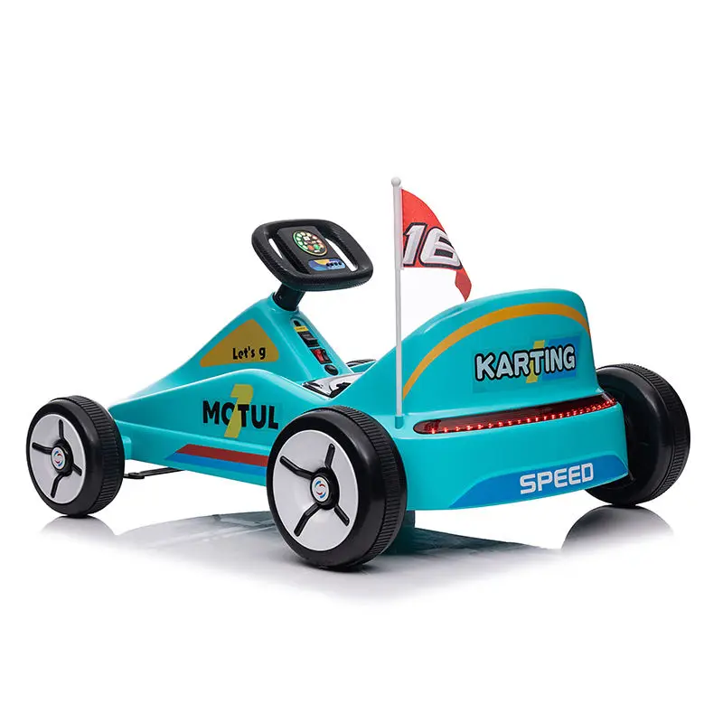 New Popular 12v Electric Drift Go Kart 6-12 Years Old Kids Ride on Toy Car Go Karting Electric for Children With Cool Light — image 5