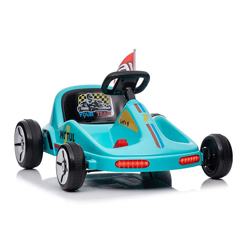 New Popular 12v Electric Drift Go Kart 6-12 Years Old Kids Ride on Toy Car Go Karting Electric for Children With Cool Light — image 7