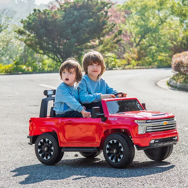 Licensed Silverado 24v Kids Ride on Car With Remote Control Baby Toys Juguetes Para Los Ninos 2 Seats Electric Cars for Kids — image 6