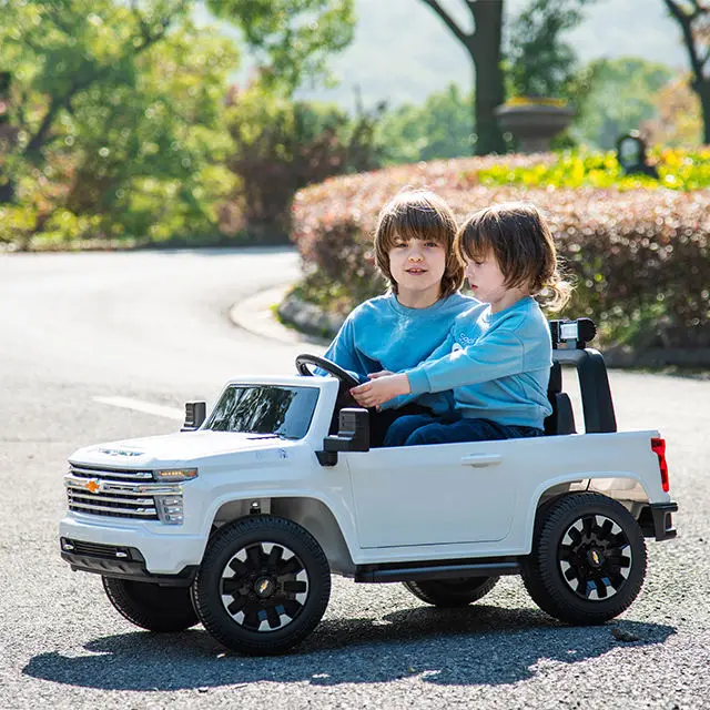 Licensed Silverado 24v Kids Ride on Car With Remote Control Baby Toys Juguetes Para Los Ninos 2 Seats Electric Cars for Kids — image 7