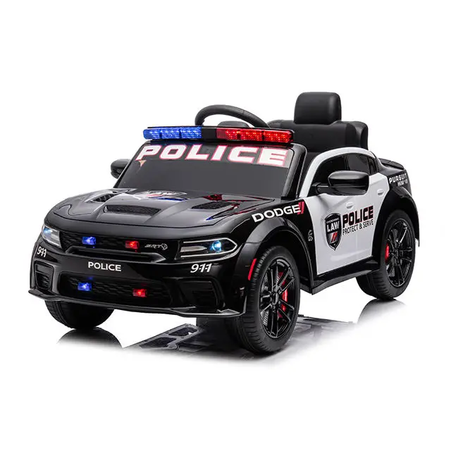New Licensed Dodge City Kids Police Car Children 12v Electric Car Ride on Car for Kids to Drive Police — image 3