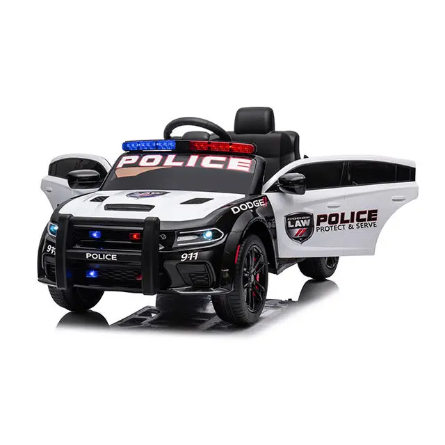 New Licensed Dodge City Kids Police Car Children 12v Electric Car Ride on Car for Kids to Drive Police — image 7