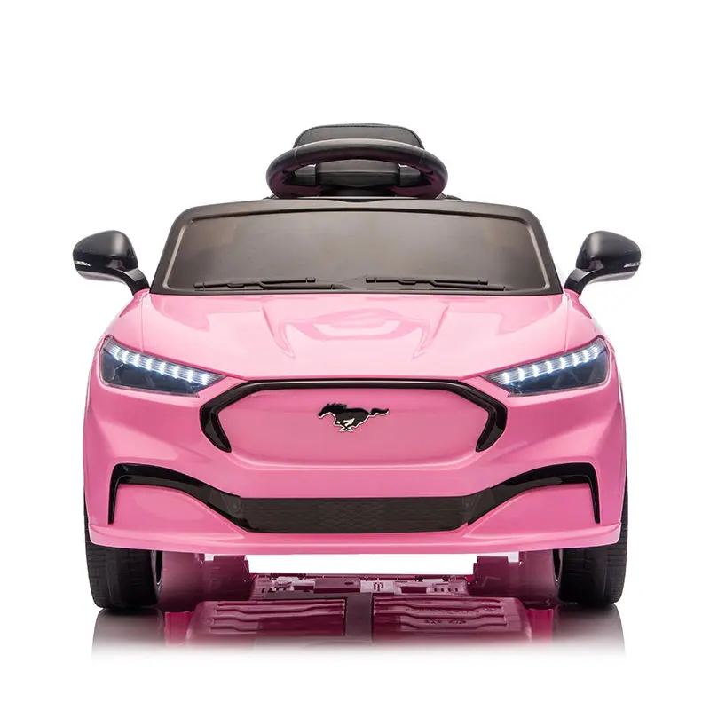 Licensed Ford Mustang Mach E Kids Electric Car with 24V Battery Powered Remote Control Pink Plastic Ride-On Cars for Girls — image 2