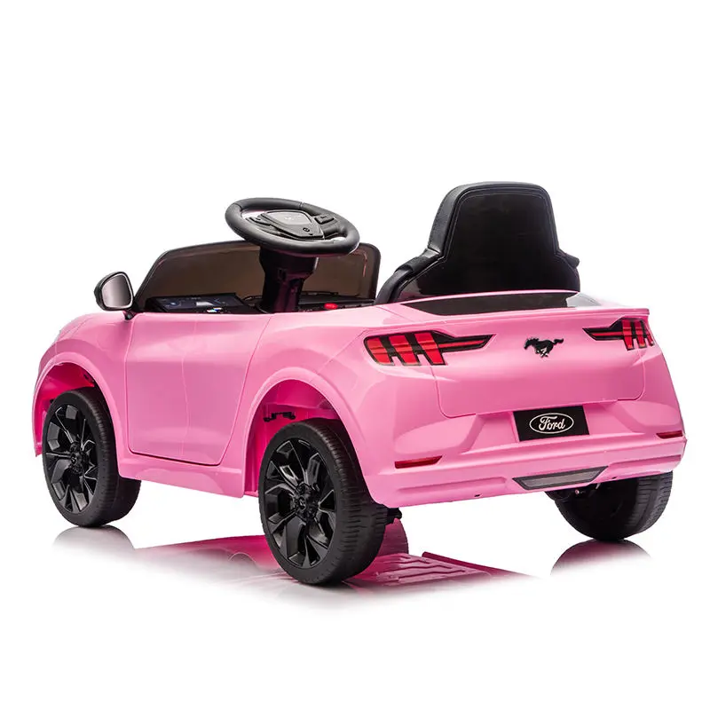 Licensed Ford Mustang Mach E Kids Electric Car with 24V Battery Powered Remote Control Pink Plastic Ride-On Cars for Girls — image 4