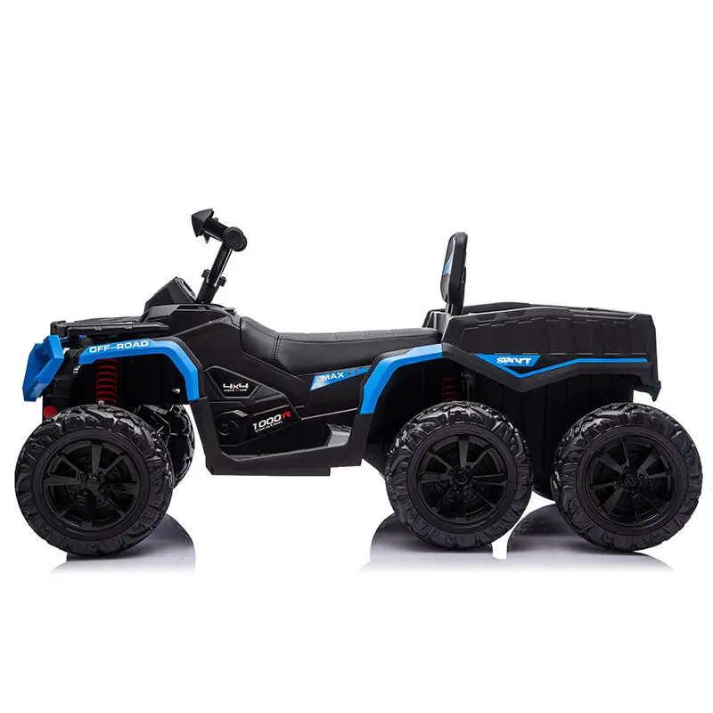 Big Size Six-wheel Remote Control 12V/24V Battery-Powered Electric Ride-On Car with Leather Seats and Music for Kids 5-10 Years — image 3