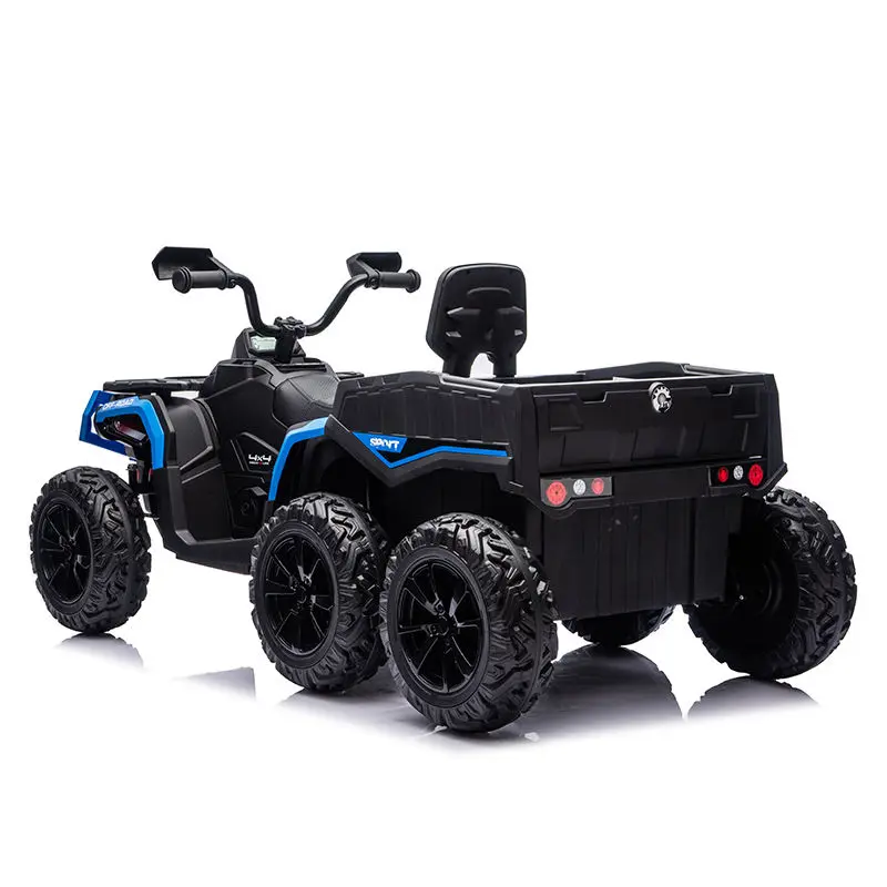 Big Size Six-wheel Remote Control 12V/24V Battery-Powered Electric Ride-On Car with Leather Seats and Music for Kids 5-10 Years — image 4