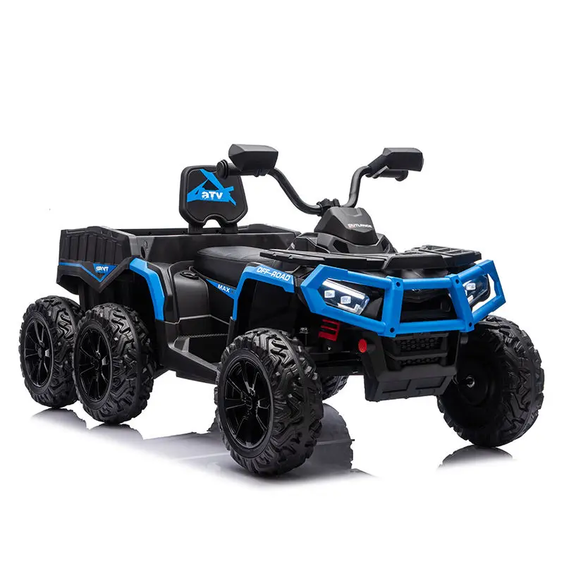 Big Size Six-wheel Remote Control 12V/24V Battery-Powered Electric Ride-On Car with Leather Seats and Music for Kids 5-10 Years — image 6