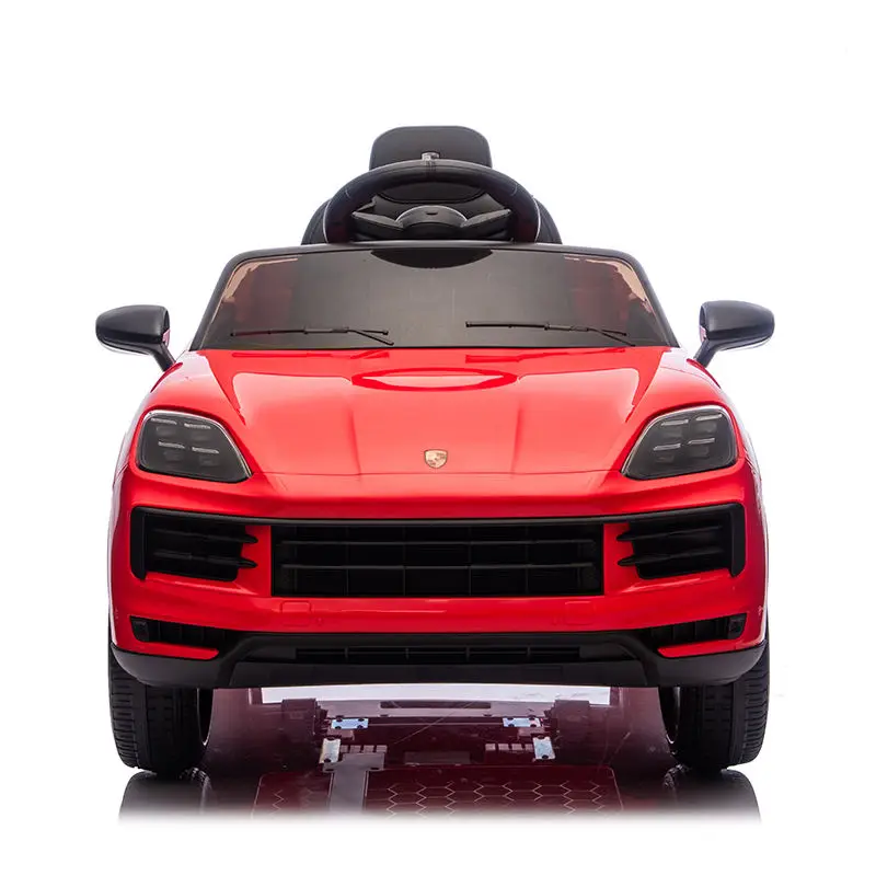 Licensed Porsche Cayenne Children 12V Battery Powered Ride-on Cars Leather Seat Kids Electric Car with Remote Control — image 2