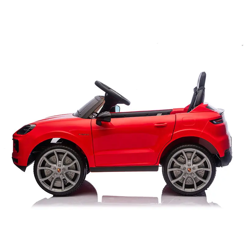 Licensed Porsche Cayenne Children 12V Battery Powered Ride-on Cars Leather Seat Kids Electric Car with Remote Control — image 3