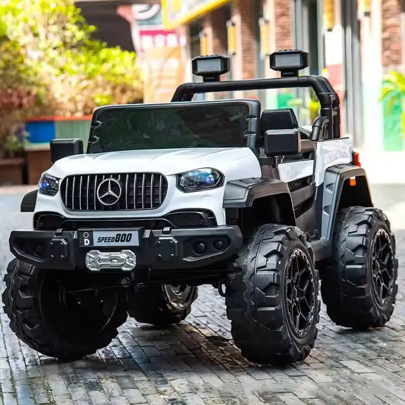Parent-child Two- Seater Children's Four-wheel Drive Off-road Vehicle Baby Can Sit on Toy Mercedes Kids Electric Car — image 3