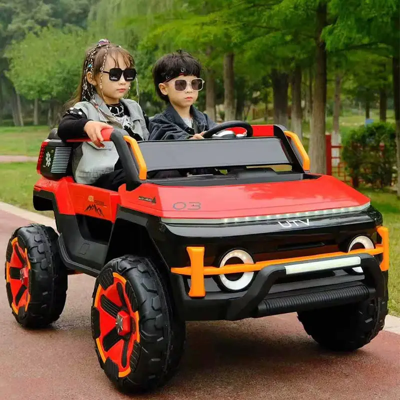 Large Size Children's Electric Buggy Kids Electric Ride on Cars 4 Wheels Plastic 2 Seater Off Road Electric Car for Kids — image 4