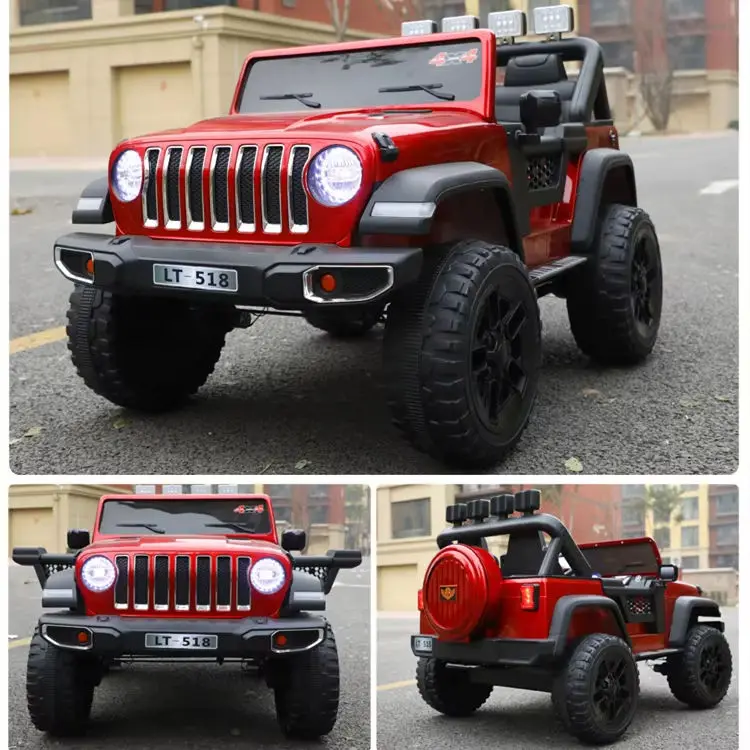 Large Size Children's Battery-powered Car Four-wheel Drive Power 12V Ride on Car Kids Electric Ride on Toy Cars with Double Seat — image 4