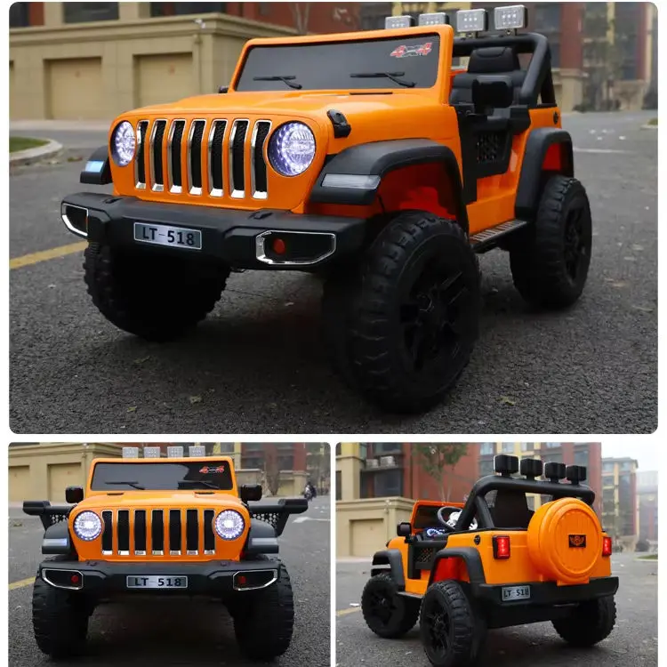 Large Size Children's Battery-powered Car Four-wheel Drive Power 12V Ride on Car Kids Electric Ride on Toy Cars with Double Seat — image 5
