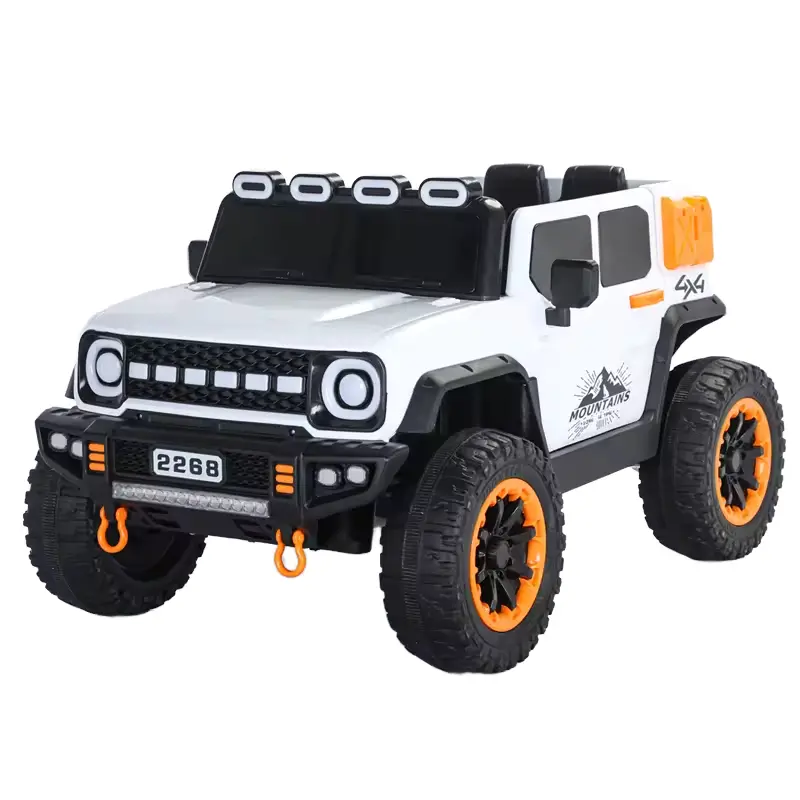 LED Lights 2 Seats Kids Electric Ride on Cars 4 Wheels Plastic Off Road Battery-operated Vehicle Electric Car for Kids — view 1