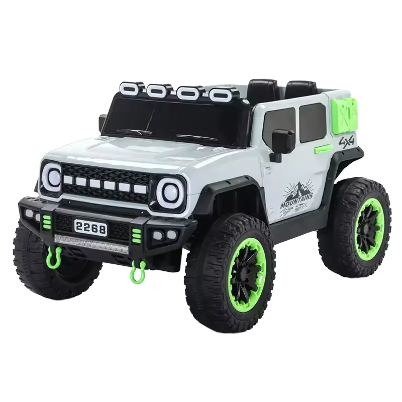 LED Lights 2 Seats Kids Electric Ride on Cars 4 Wheels Plastic Off Road Battery-operated Vehicle Electric Car for Kids — image 5