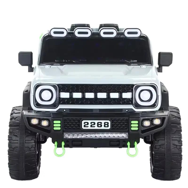 LED Lights 2 Seats Kids Electric Ride on Cars 4 Wheels Plastic Off Road Battery-operated Vehicle Electric Car for Kids — image 6