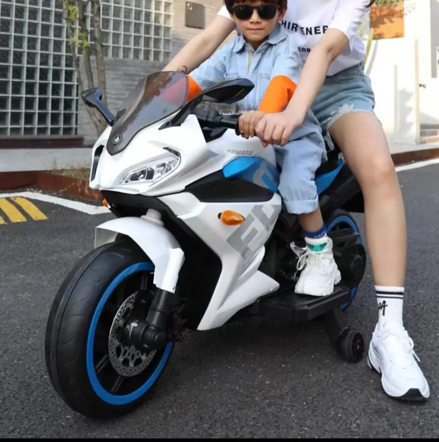 Oversized Double Battery Car Children's Electric Motorcycle Four Toy Kids Gift Plastic Can Be Sat Adults Charged Adult — image 7