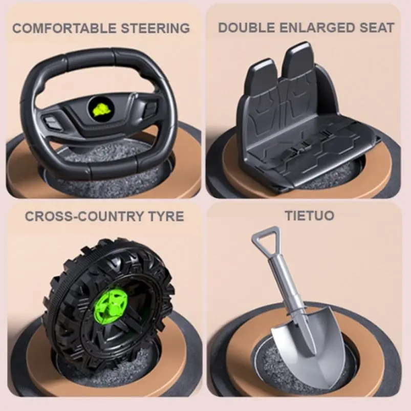 LINK BRAND Baby Electric Ride on Cars 4 Wheels Plastic 2 Seats Off Road Children Electric Vehicle Electric Car for Kids — image 4