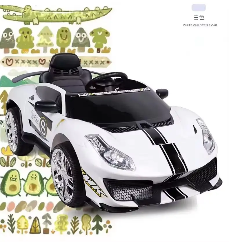 Kids Rechargeable Electric Ride-On Toy 12+ Years Small Wheel Remote Control Vehicle with Music Lights Made of Plastic Material — image 5
