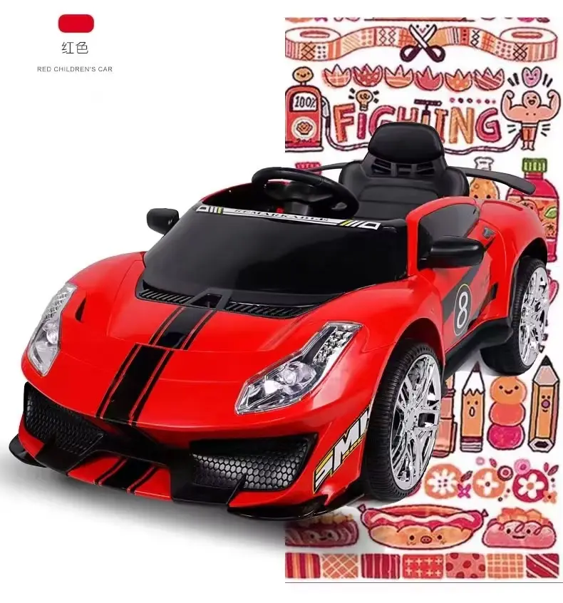 Kids Rechargeable Electric Ride-On Toy 12+ Years Small Wheel Remote Control Vehicle with Music Lights Made of Plastic Material — image 6