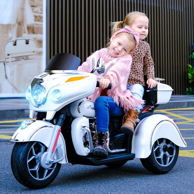 Hot Sale Battery Powered Three-Wheel Electric Motorcycle Ride-On Tricycle for Kids Children's Remote Control Car — image 2