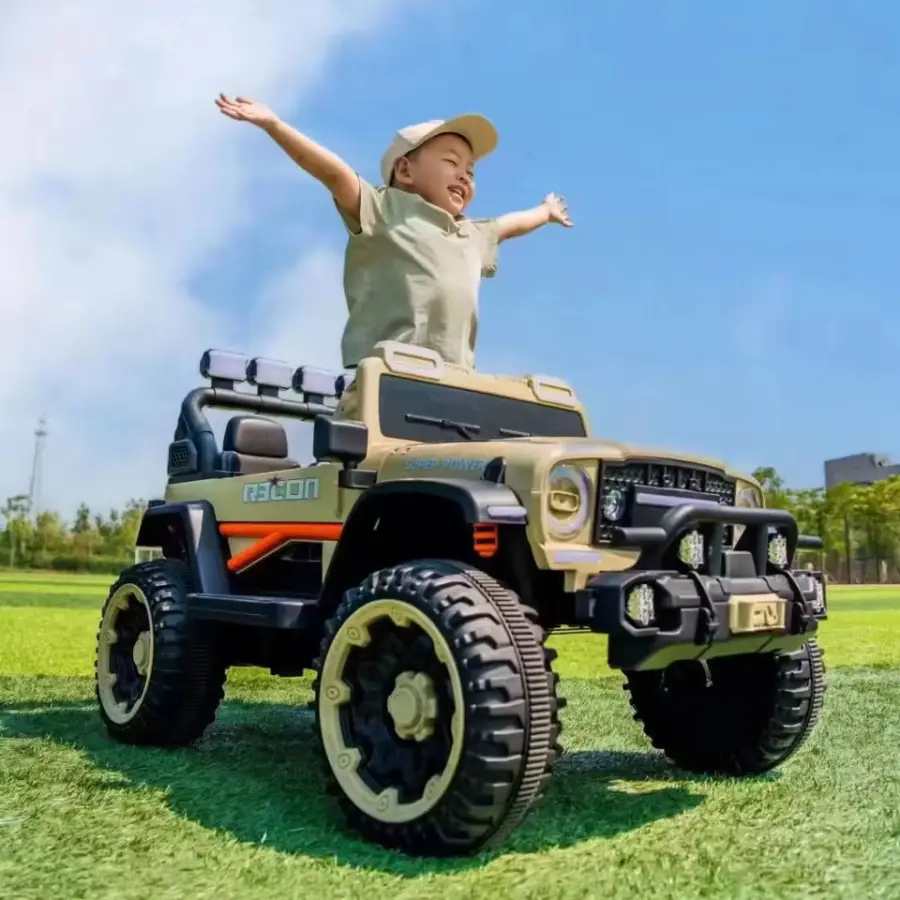 High Quality 12V Four Wheels Off Road Vehicle Child Kids Battery Powered Car 2 Seats Electric Ride-on Cars With Remote Control — image 4