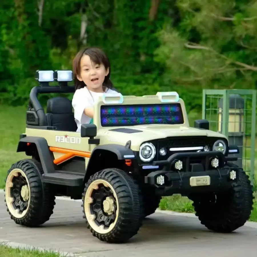 High Quality 12V Four Wheels Off Road Vehicle Child Kids Battery Powered Car 2 Seats Electric Ride-on Cars With Remote Control — image 5