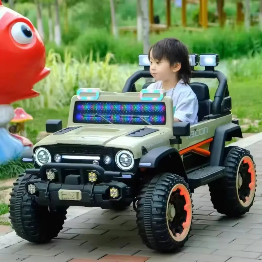 High Quality 12V Four Wheels Off Road Vehicle Child Kids Battery Powered Car 2 Seats Electric Ride-on Cars With Remote Control — image 6