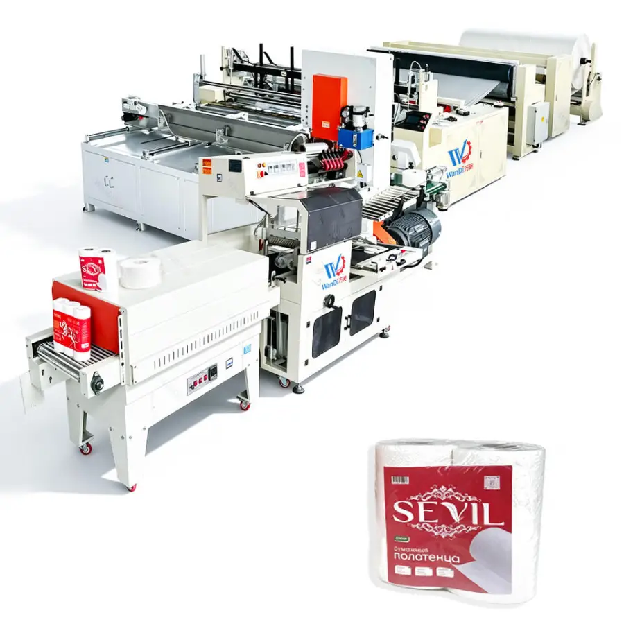 High Quality Full Set Automatic Toilet Tissue Paper Making Machine Automatic Toilet Roll Packaging Line — view 1