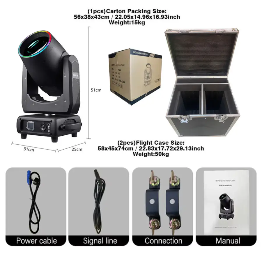 AOPU 380W 20R Stage Lights Moving Head Light Gobo Cabeza Movil Sharpy Beam Light for Party Activity — image 7