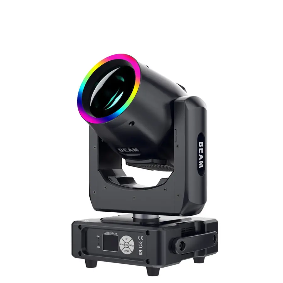 AOPU Mini 230w Beam Moving Head Light Equipment Professional Stage Lights for Wedding Dj Disco — image 4