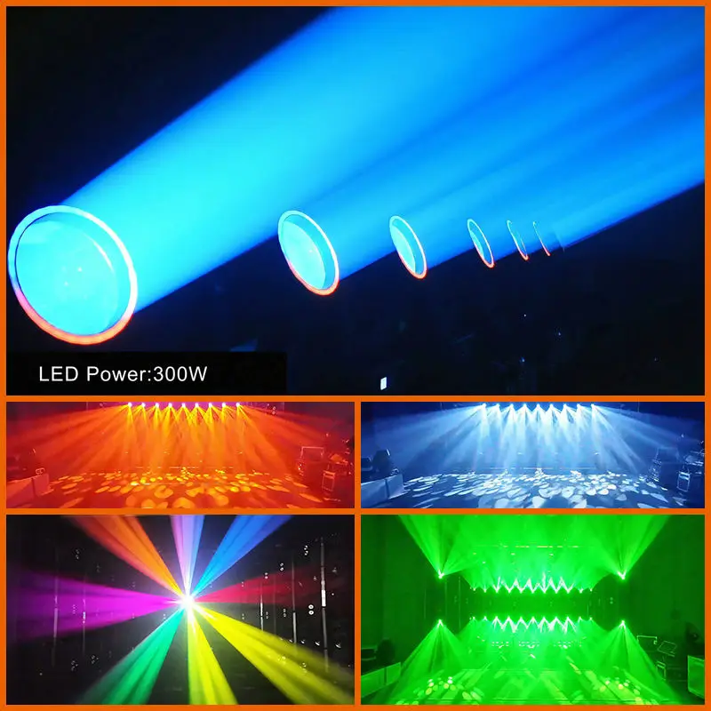 AOPU 300W Beam Moving Head Light With RGB Led Strip Light With Frost and Rainbow Effect Moving Head Light for KTV DJ Club Park — image 6
