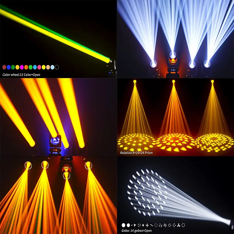 AOPU 230W Moving Head Beam Light With Rgb Led Light Strip Beam Moving Head Light for Club Wedding Dj Disco — image 7
