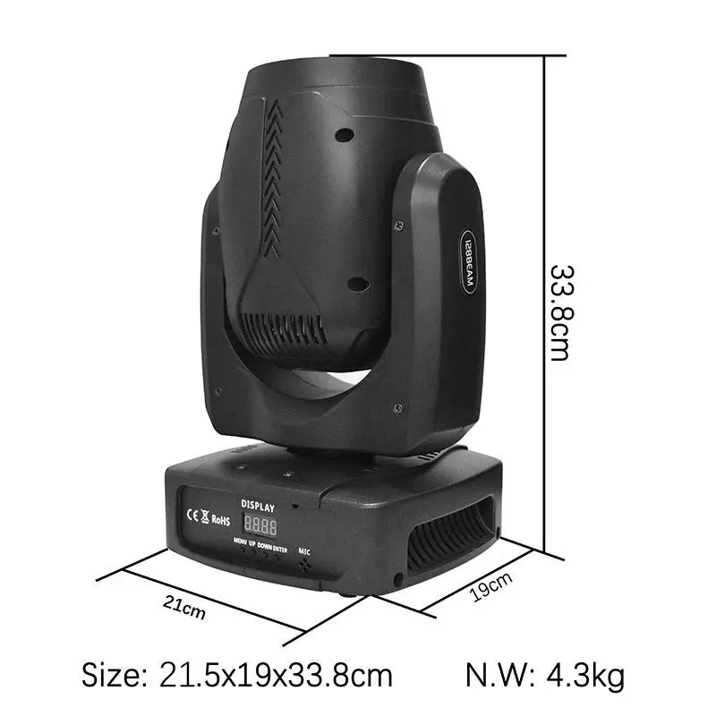 AOPU Mini 120W LED Moving Head Light With Patterns Beam Light Beam Moving Head Light for Nightclub Disco Party Club — image 5