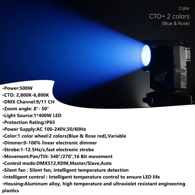 AOPU 400W Beam Waterproof Moving Head Light With CTO LED Moving Head Beam Moving Heads Stage Lights for Club Party — image 4