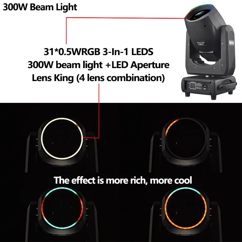 AOPU 300W Moving Head DJLights and LED Aperture Combinations Beam Movinghead Light for Luces DJ LED Stage Light — image 5