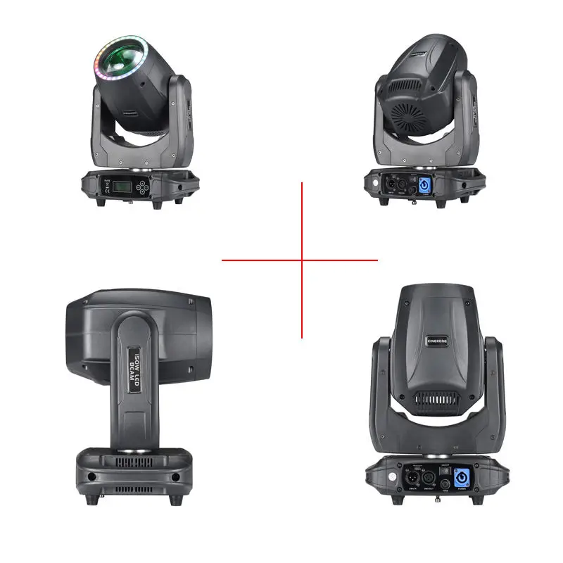 AOPU 150W Beam Light Amd 30PcsX0.2W RGB 3IN1 LED RING 8 Prism LED 150W Moving Head Beam Stage Light for Concert — image 4