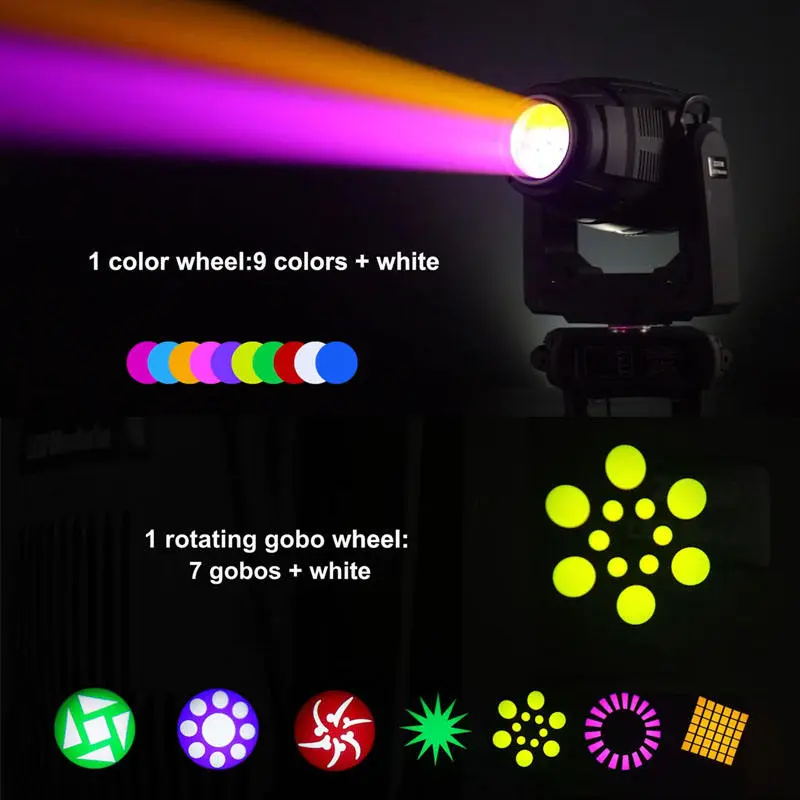 AOPU 450W RGB LED Beam Moving Head Light 3 in 1 GOBO Moving Head Stage Light for Concert — image 7