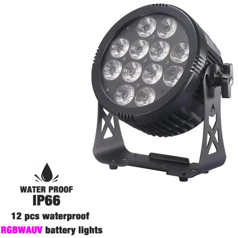 AOPU 12*18W RGBWA+UV 6IN1 Waterproof Led Par Lights Uplights Battery Wireless Stage Lights IP66 Outdoor Par Lights for DJ Party — image 3