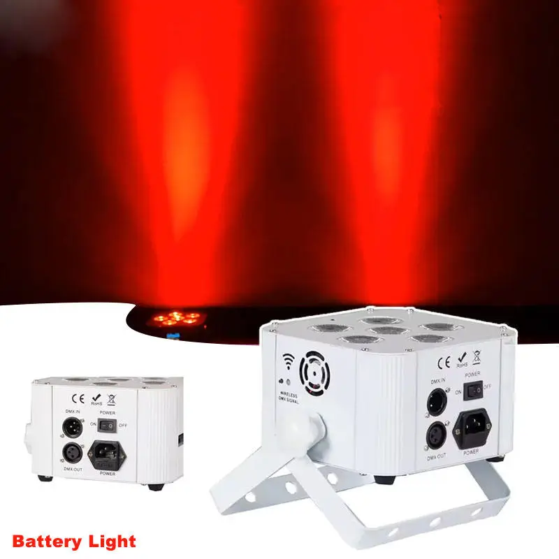AOPU 6In1 High Brightness 6x18W Wireless LED Par Light Uplights Battery Wireless WIFI Control Par Light for Dining Room — view 1