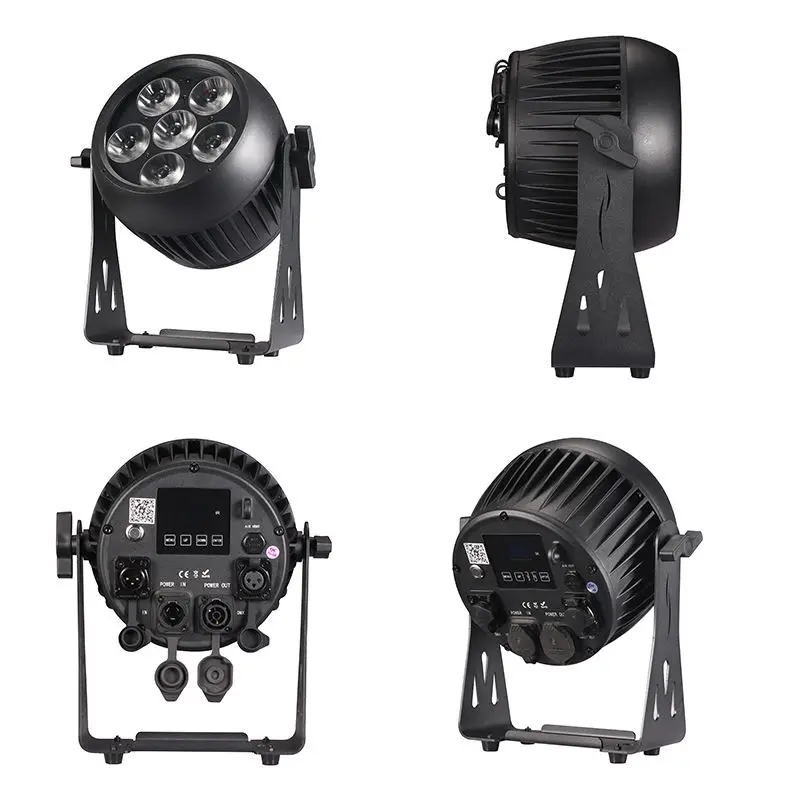 AOPU 6PCS 20W Waterproof LED Par Lights Battery Led Uplights Battery Wireless Led Par Can Lights for Wedding Party — image 4