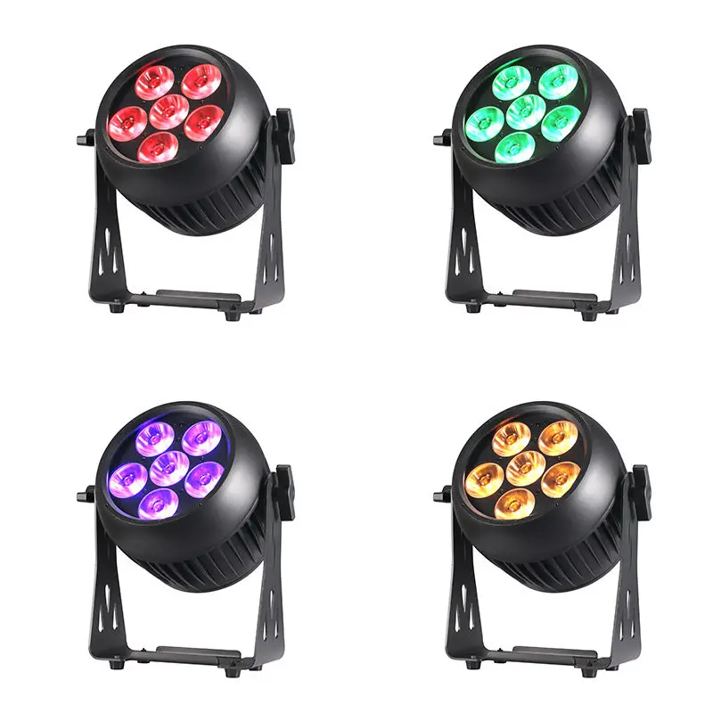 AOPU 6PCS 20W Waterproof LED Par Lights Battery Led Uplights Battery Wireless Led Par Can Lights for Wedding Party — image 5