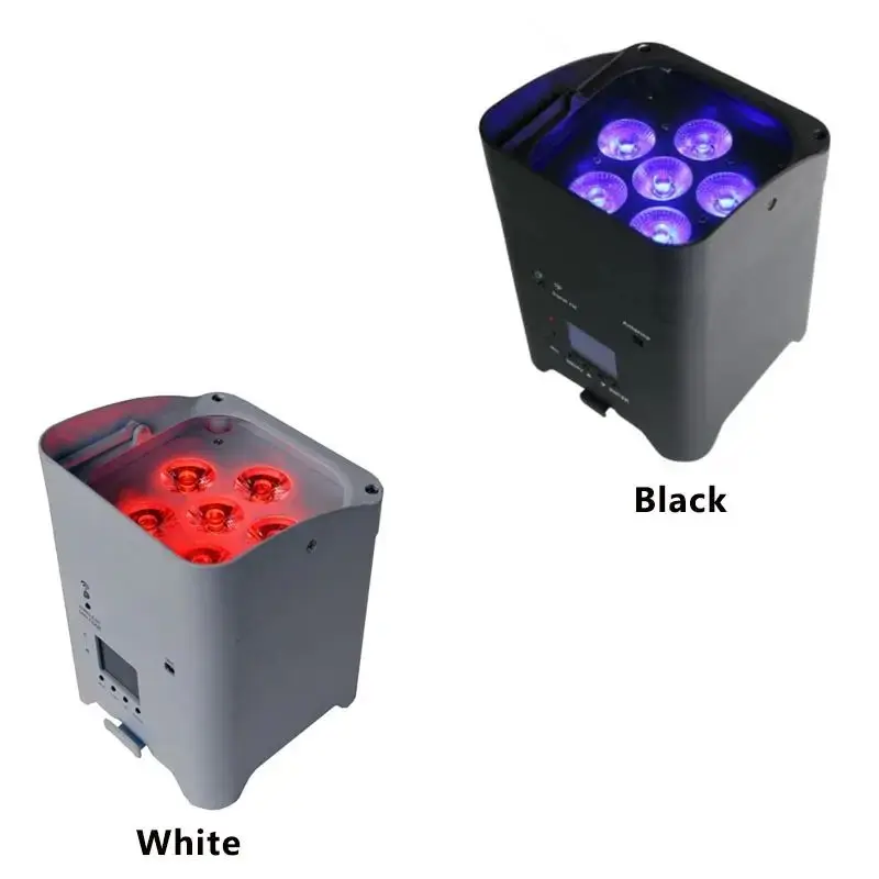 AOPU RGBWA UV Pae 6In1 Uplights Battery Wireless Stage Lighting Battery Power LED Par Light for Hall Events — image 4