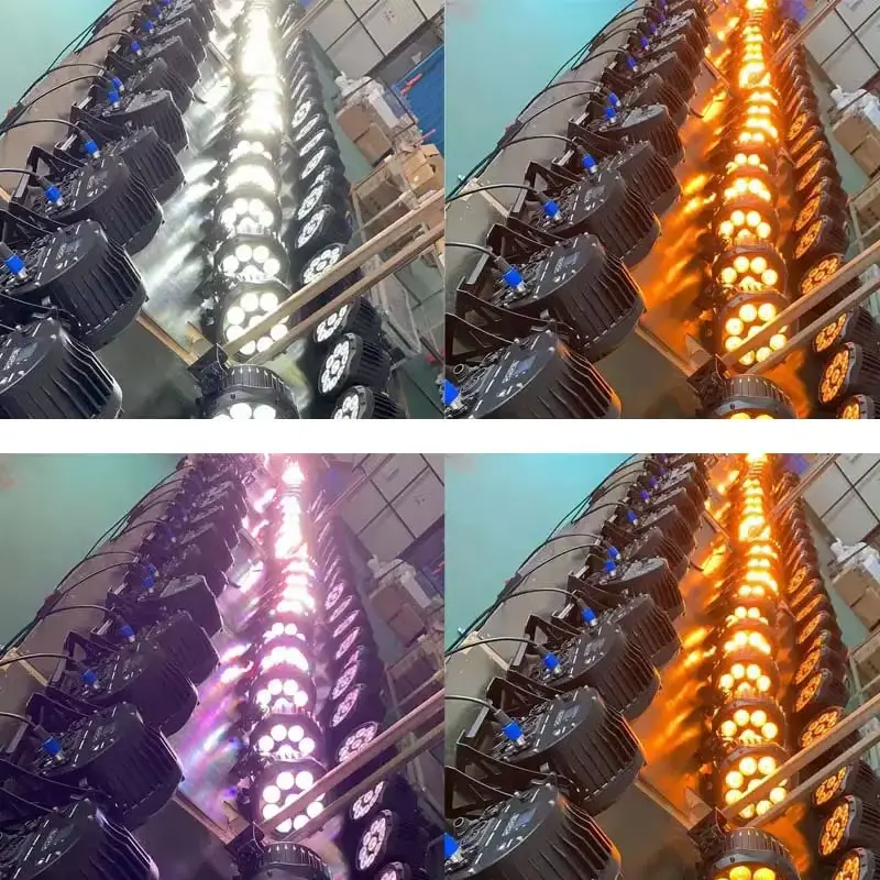 AOPU Waterproof 6In1 9pcs18W Uplights Battery Wireless Led Uplight Wireless Stage Light Led Par for Party Events — image 7