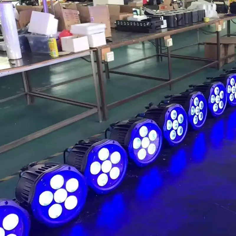 AOPU 6pcs 18w Rgbwa+uv 6 in 1 Wireless Dmx Battery Power Led Par Phone Wifi Led Par Can for Club Events — image 7
