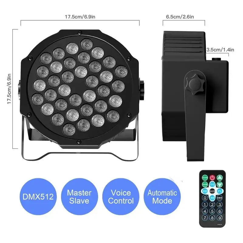 AOPU Hot Selling RGB 36 LED Par Light LED Stage Lighting Equipment for Party Club DJ — image 7